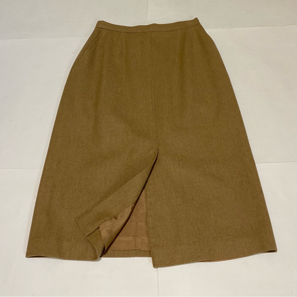 Evan-Picone Elegant Wool Tan Women's Skirt